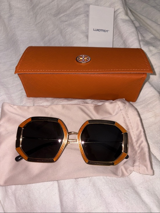 Tory Burch Accessories - NWT FULL INCLUSION Women's Geometric Sunglasses with Orange Accents
